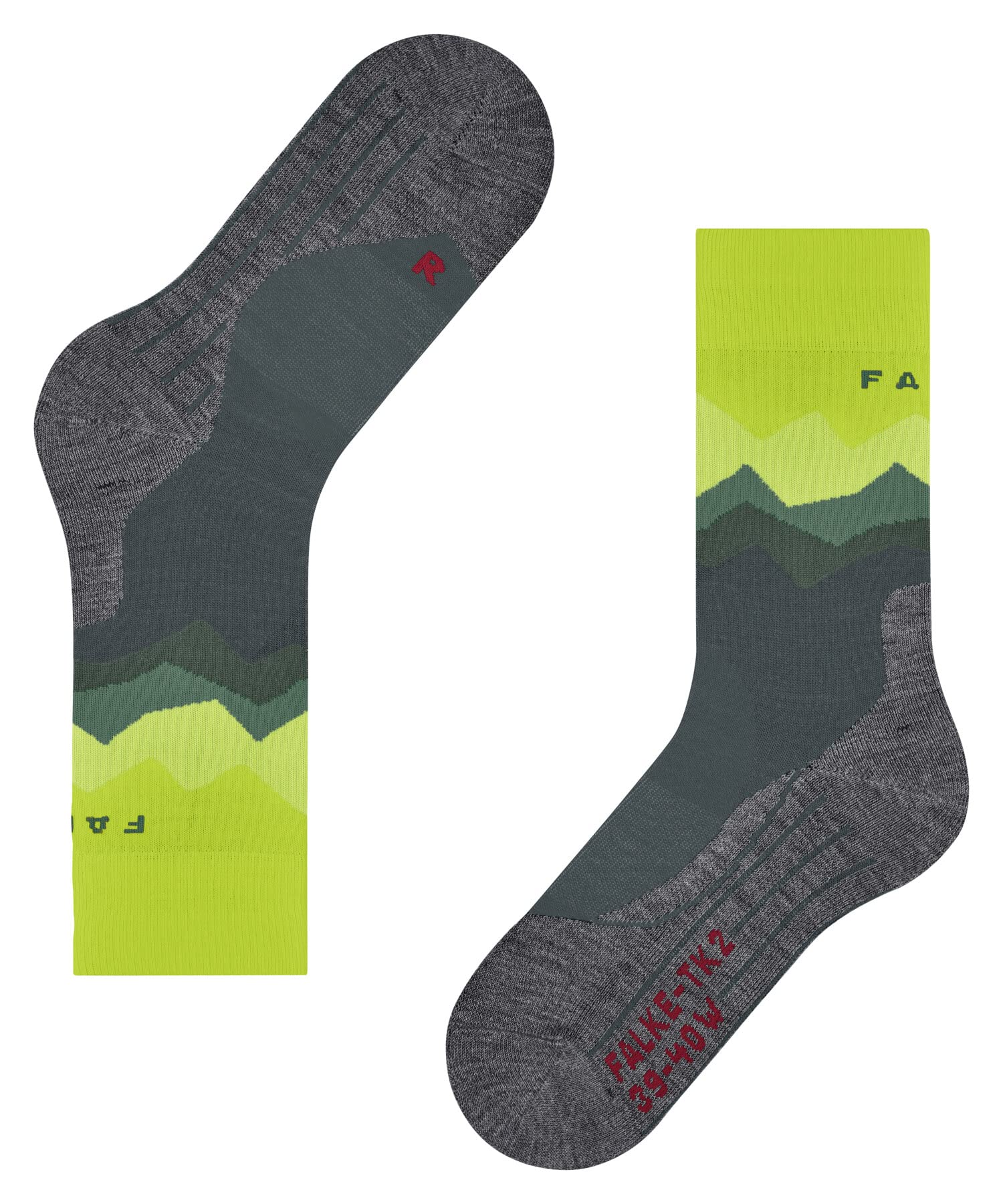 FALKE Herren Wandersocken TK2 Explore M So Wolle Funktionsmaterial antiblasen dick 1 Paar, Grau Steel Grey 3583 Crest-O, 39-41 10