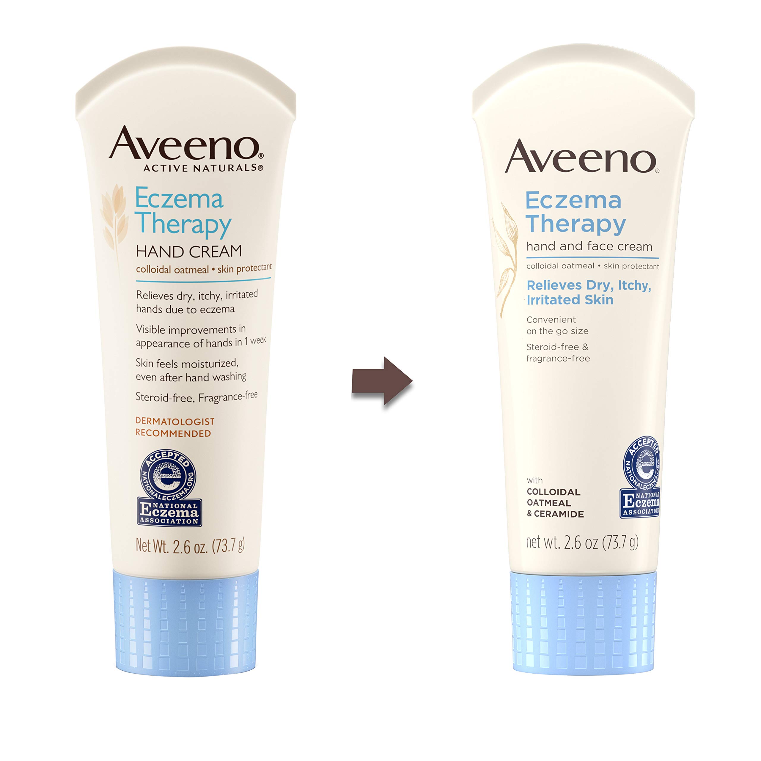 Aveeno Eczema Therapy Hand & Face Cream for Dry, Itchy Skin with