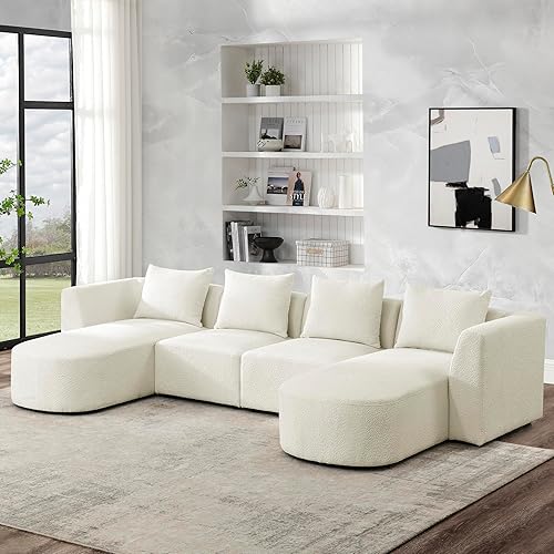 Tmsan Modular Sectional Sofa, Modern Minimalist U Shaped Couch