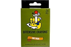 MilkToast Brands Offensive Crayons Pot Pack – Funny Stoner Gag Gift, Adult Humor, Perfect for White Elephant, Office Parties, Secret Santa, Art Supplies for Creative Friends
