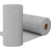Niurewan 75 Pack Microfiber Cleaning Cloth Roll,Reusable Tear Away Microfiber Towels,Washable Ultra Absorbent Rags Drying Dishcloths for Car,Home,Garage or Shop(Grey)