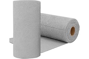 NIUREWAN 75 Pack Microfiber Cleaning Cloth Roll,Reusable Tear Away Microfiber Towels,Washable Ultra Absorbent Rags Drying Dishcloths for Car,Home,Garage or Shop(Grey)