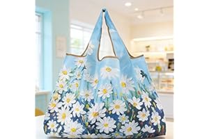 Reusable Shopping Bag for Grocery and Storage, Foldable Lightweight Polyester Tote Bag, Large Capacity Handbag, Suitable for 