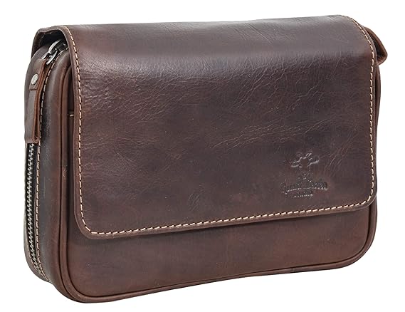 Pfeifentasche Leder Gusti Studio Rupert Tabaktasche Braun