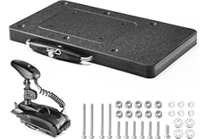 FANCYTARK for Minn Kota 1854021 MKA-21 Quick Release Bracket - Compatible with Ulterra, Terrova, PowerDrive V2, Deckhand 40, Riptide ST/SP - Black, Trolling Motor Mounting Bracket