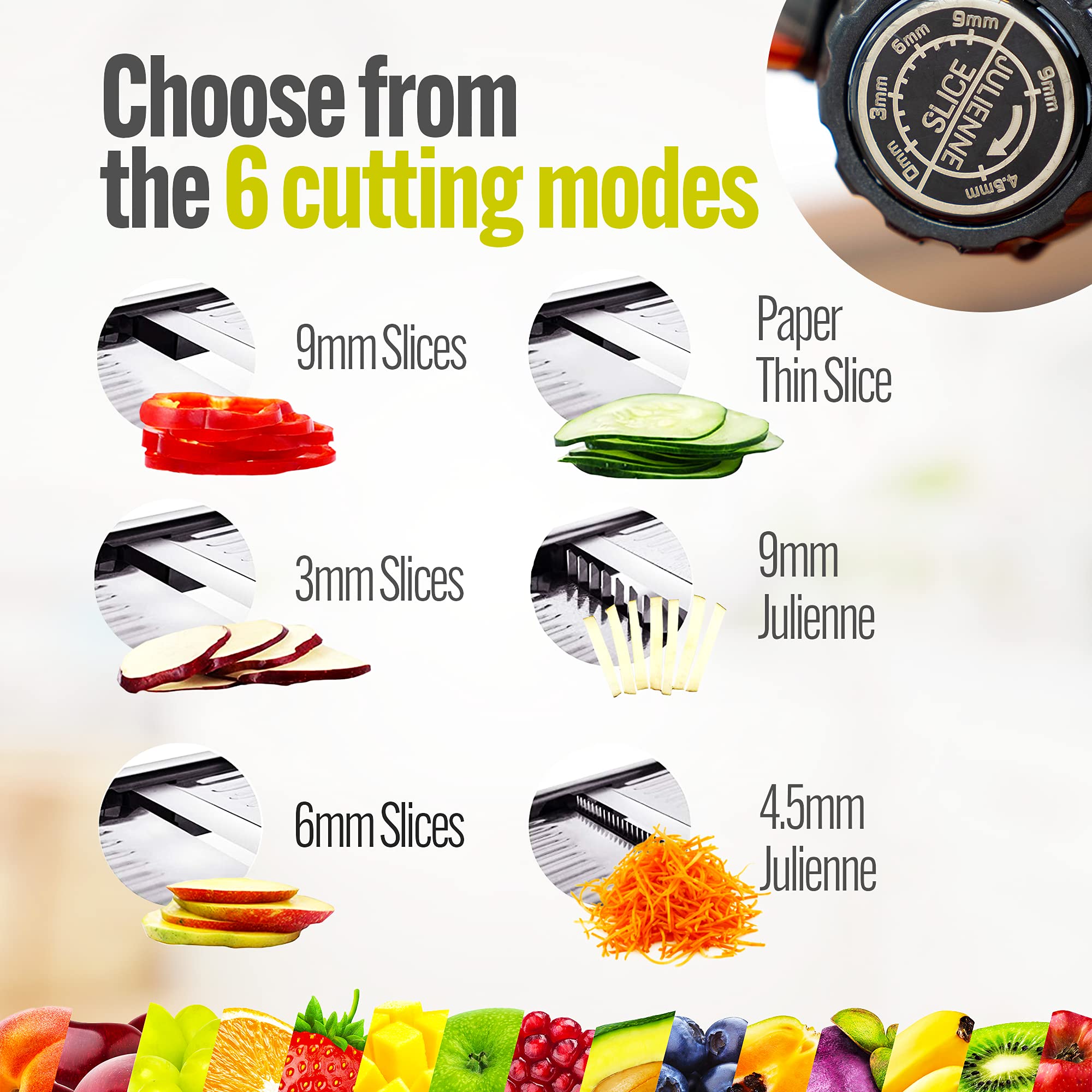 Stainless Steel Mandoline Slicer for Kitchen – 6-Setting Adjustable, 16.5 x 5 In. Platform, Hand Guard, Cut-Resistant Gloves – Vegetable Chopper, Meat Slicer, Cheese Slicer by Medove