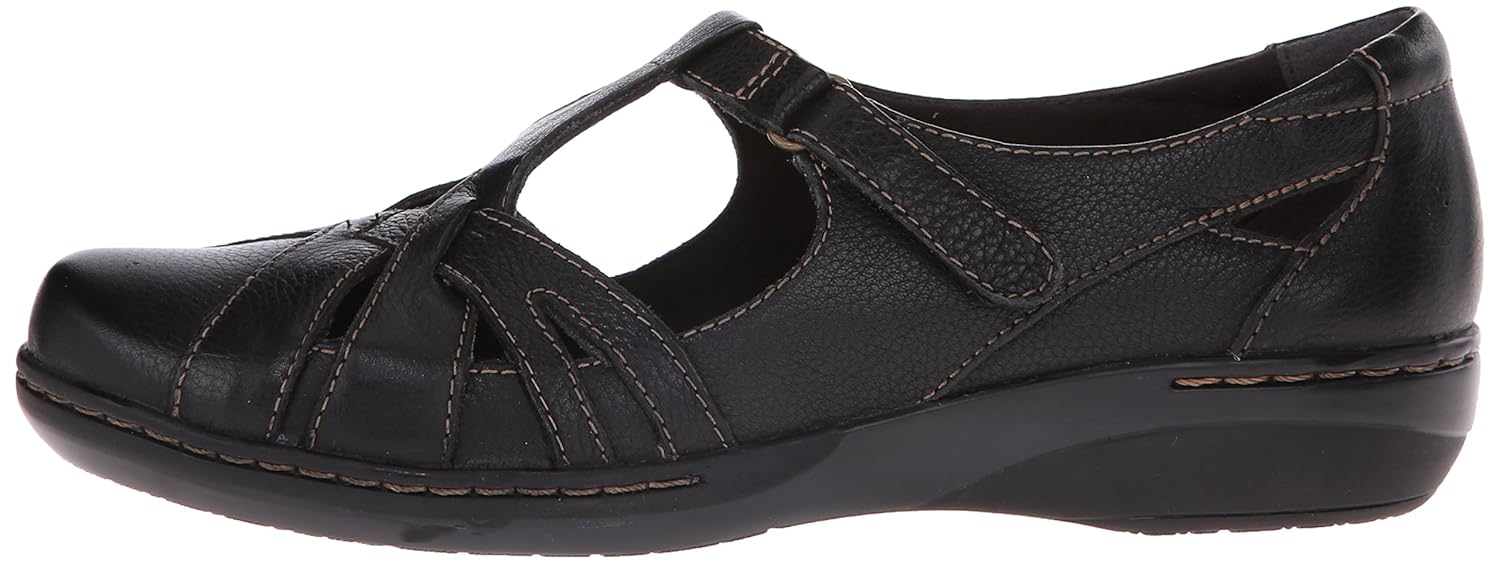 clarks women's evianna doyle fisherman sandal black 6 b(m) us