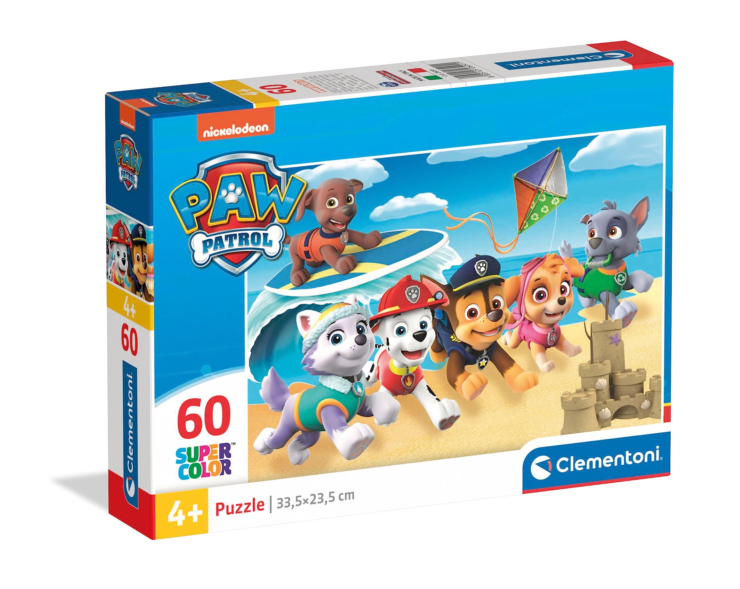 Clementoni 26091, Paw Patrol Supercolor Puzzle for Children - 60 Pieces, Ages 5 years Plus, Multicoloured