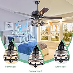 52 "Farmhouse Ceiling Fans with Lights and