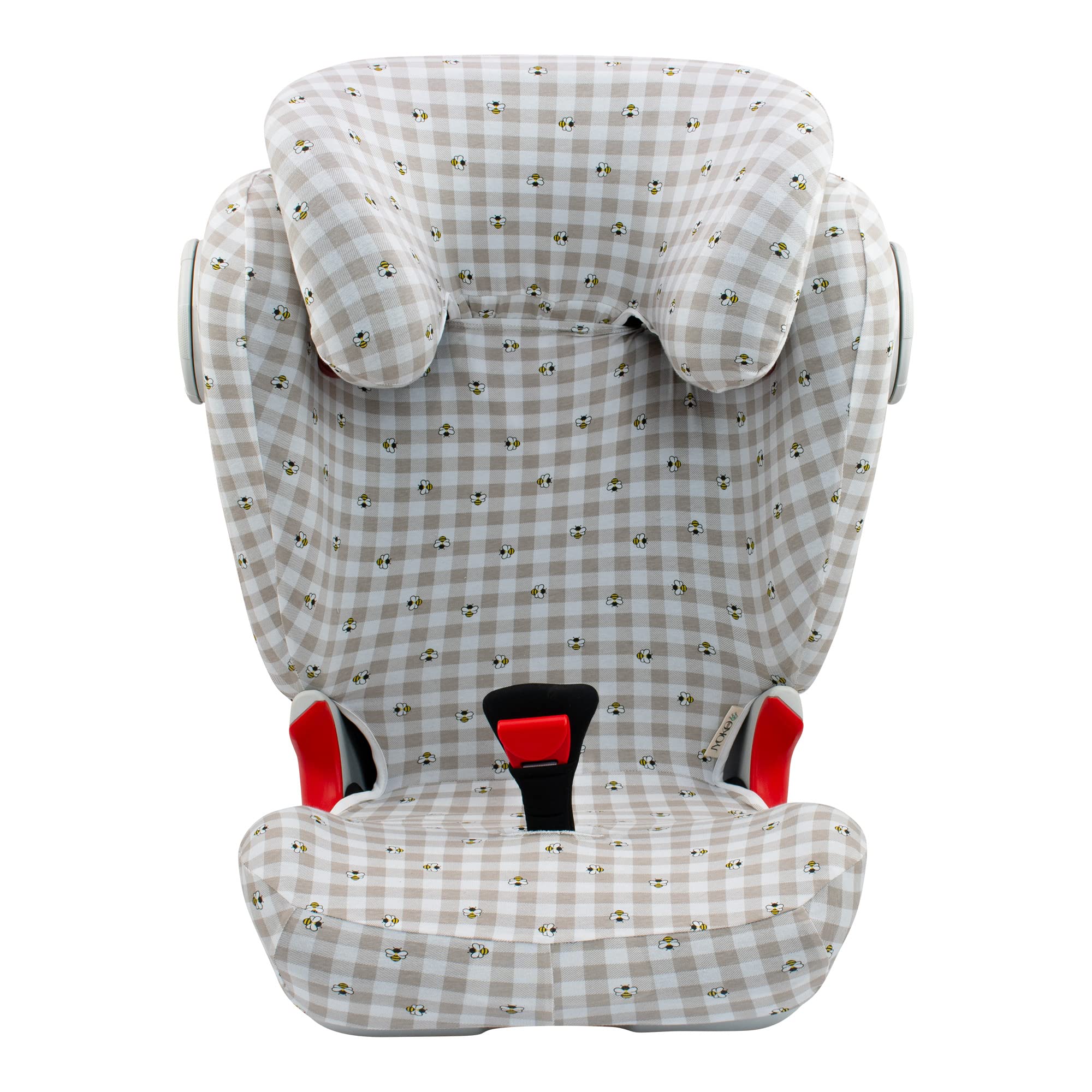 JYOKO KIDS Cover Liner Compatible with Romer Kidfix II XP SICT (PICNIC VICHY, With Buttonhol)