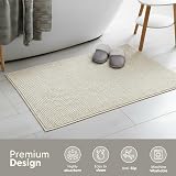 KEPLIN Non-Slip Microfibre Bath & Toilet Mat 50x80cm White view 4