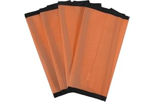 TrustBreech-Made in USA Mesh Fly Boots for Horse Breathable Plastic Mesh Horse Leggins (Orange, Large)