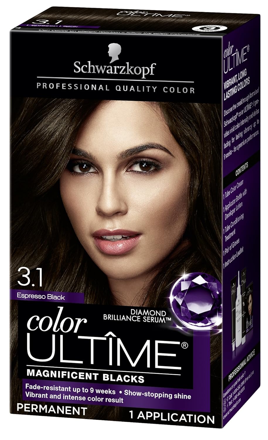 Schwarzkopf Ultime Hair Color Cream 3 1 Espresso Black