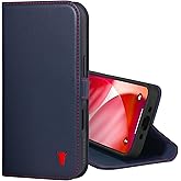 TORRO Leather Case Compatible with iPhone Air 6.5" 2025 - Premium Leather Wallet Flip Case with Kickstand and Card Slots (Compatible with Official MagSafe Chargers) - Navy Blue