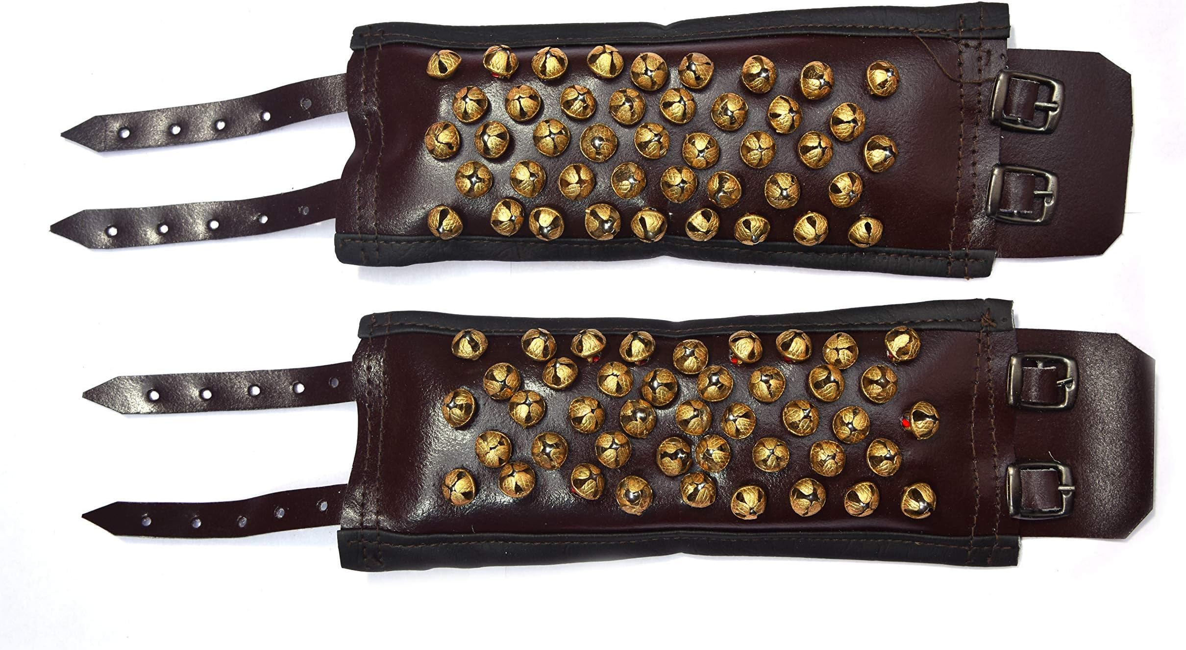 thavasi Raj Bharatam Needs Brown Rexine 5 Line Ankle Bells Salangai for Women