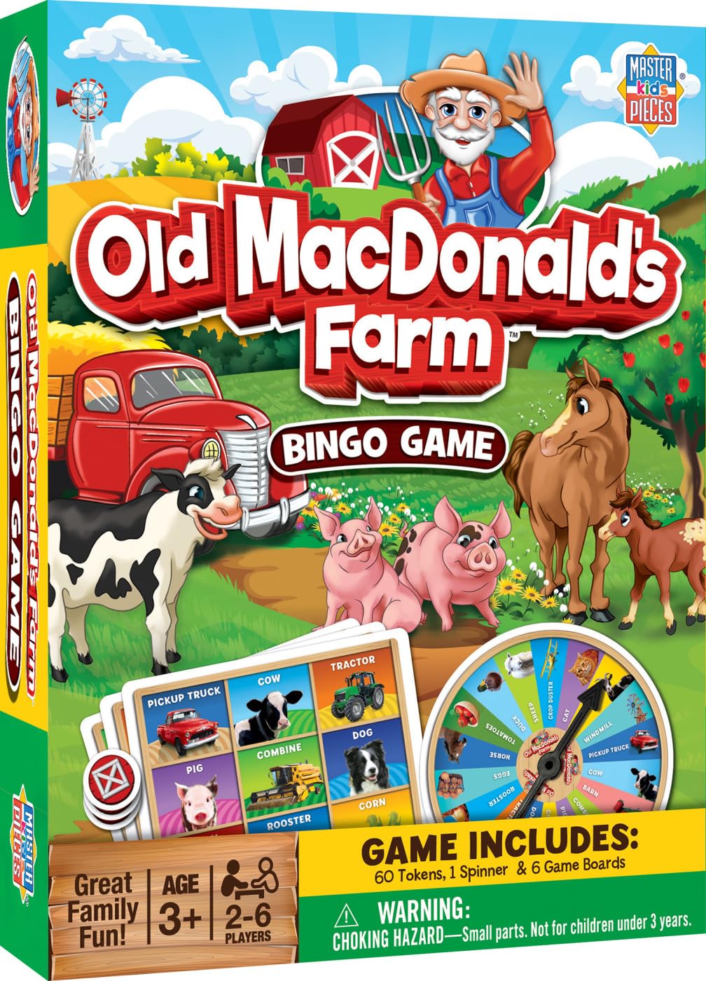MasterPieces Kids Games - Old MacDonald's Farm Bingo Game