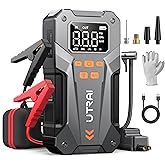 UTRAI Car Jump Starter with Air Compressor, 5000A 12V Car Battery Booster Jump Starter with LED Lights, Storage Case, Insulat