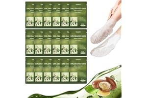 TEAWOO 18 Pairs Moisturizing Foot Masks with Shea Butter, Jojoba Oil, Vitamin E & Urea, Intensely Hydrating Foot Mask For Dry Cracked Feet, Moisturizing Socks for Cracked Heel Treatment