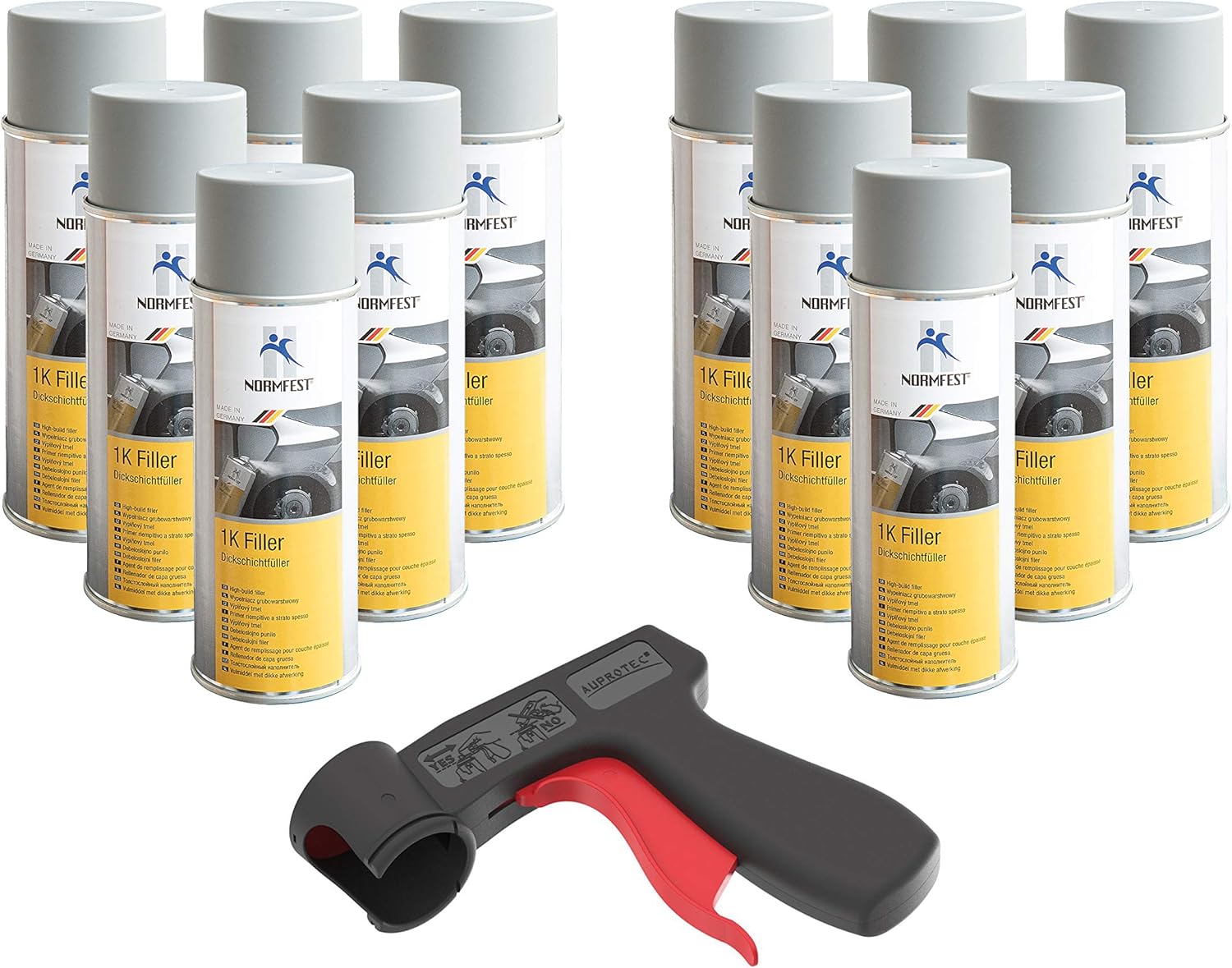 Spray De Remplissage Et Primaire AUPROFILL MULTI 400 Ml Gris - Haftgrund, Pour Carrosserie, Rapide à Sécher