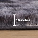 Aspire Homeware Dark Grey Rug 80x150 cm Non Slip Shaggy Thick Pile view 5