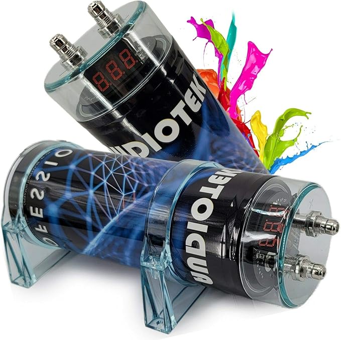 Audiotek 5.0 Farad Capacitor Car Audio 5000 Watts Power 12V