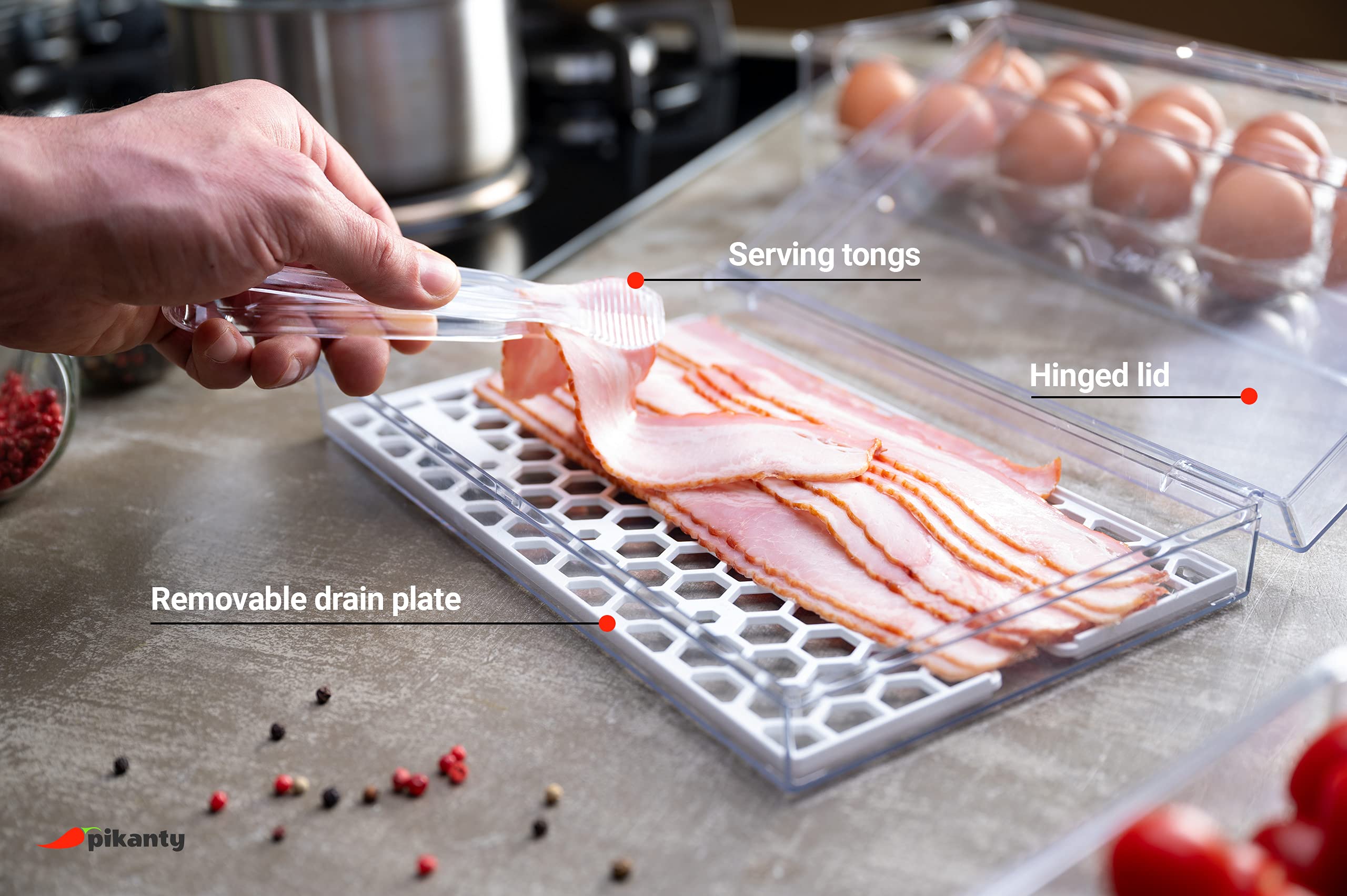 Pikanty Bacon storage container for fridge. Made in USA Pricepulse
