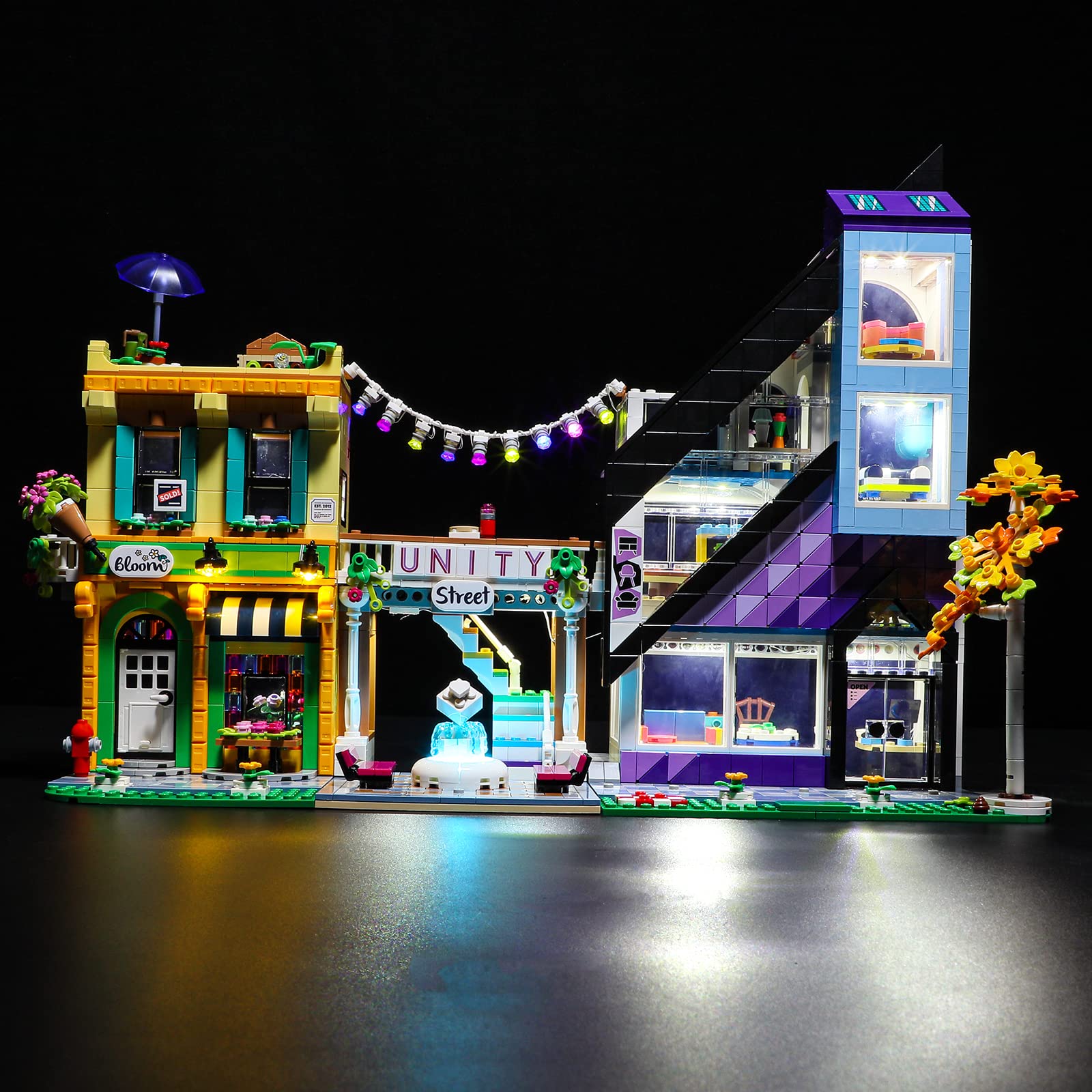GEAMENT LED Light Kit Compatible with LEGO Downtown Flower and Design Stores - for Friends 41732 Model (Building Set Not Included)