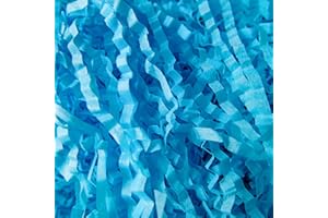 AIRGAME TCAIRG light blue Crinkle Cut Paper Shred Filler (1/2 LB) for Gift Wrapping and Basket Filling - Shredded Paper for Gift Box, Box Confetti Shredded, Box Stuffing