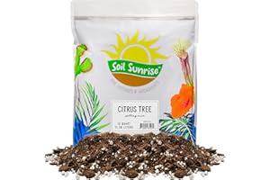 SOIL SUNRISE Citrus Tree Potting Soil Mix (12 Quarts), Special Blend for Indoor Oranges, Lemons, Limes and More