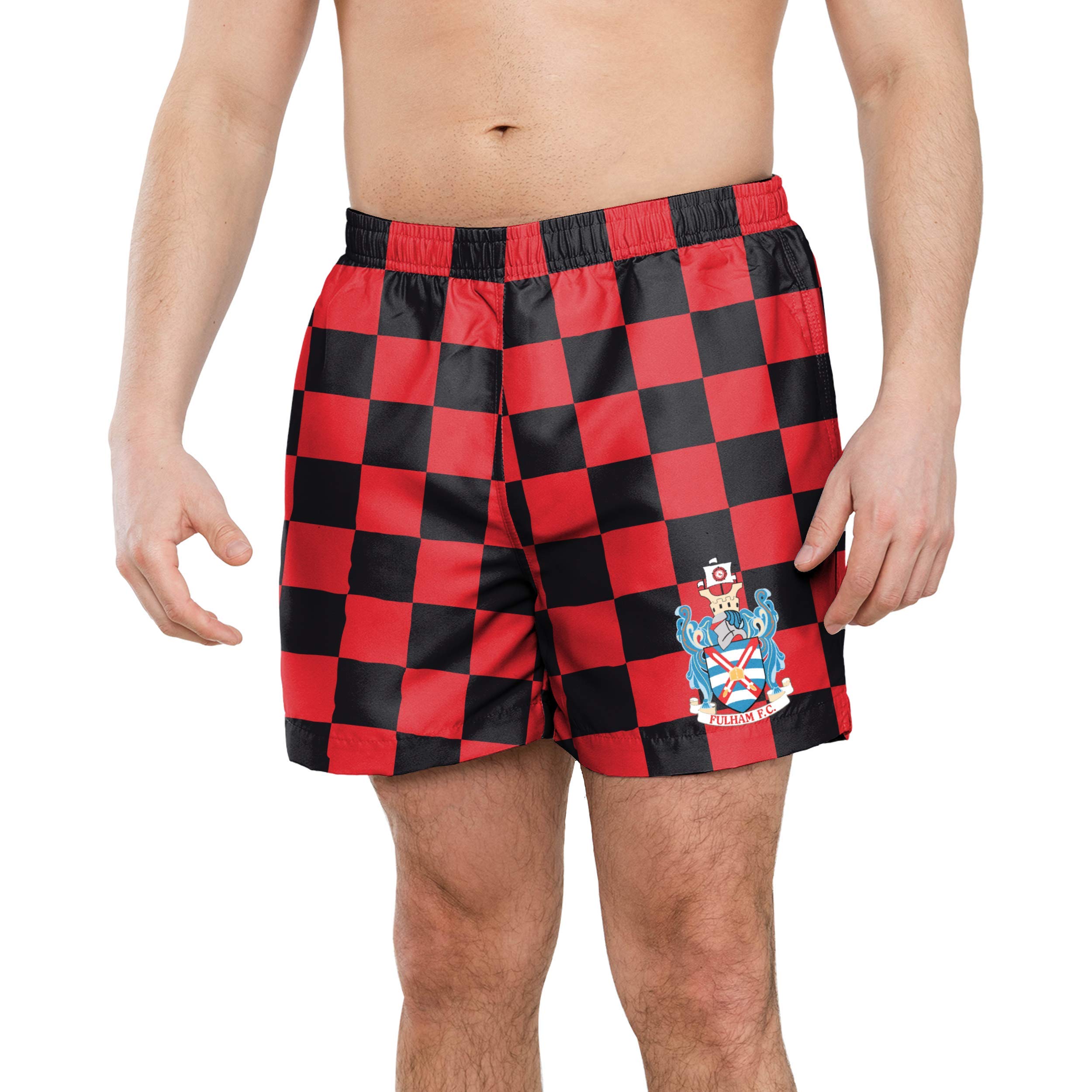 FOCO Official Fulham FC Retro Football Beach Shorts Extra Extra Large