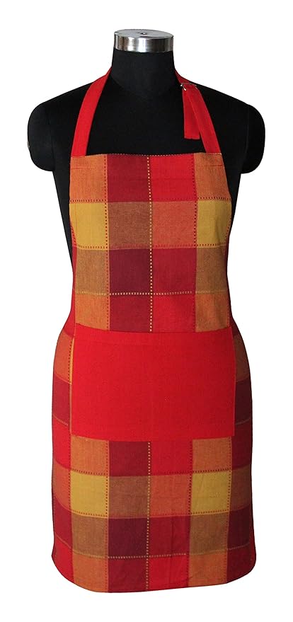 Airwill, 100% Cotton Yarn-Dyed Designer Weaved Aprons, Sized 65cm in Width & 80cm in Length