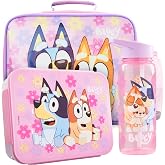 Get Trend Bluey Girls Lunch Bag, Bento Box &amp; Water Bottle 3 Piece Set | Insulated Lunch Bag, 3 Compartment Lightweight Snacks Box, 22 fl oz BPA-Free Water Bottle with Straw, School, Gifts for Girls