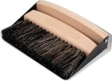 ENA Living Mini Dustpan and Brush Set Beech Wood Steel Horsehair view 1