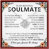 To My Soulmate | Love Knot Necklace | Meaningful Jewelry for Wife, Girlfriend | Sentimental keepsake for Anniversary, Birthday, Valentine, Christmas | With message card