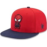 Marvel Spider-Man Youth Snapback Hat &ndash; Adjustable Kids Cap Featuring Iconic Web-Slinger Design &ndash; Durable 100% Polyester, Structured Fit &ndash; Ages 8&ndash;14, Red &amp; Blue Superhero Baseball Style Cap