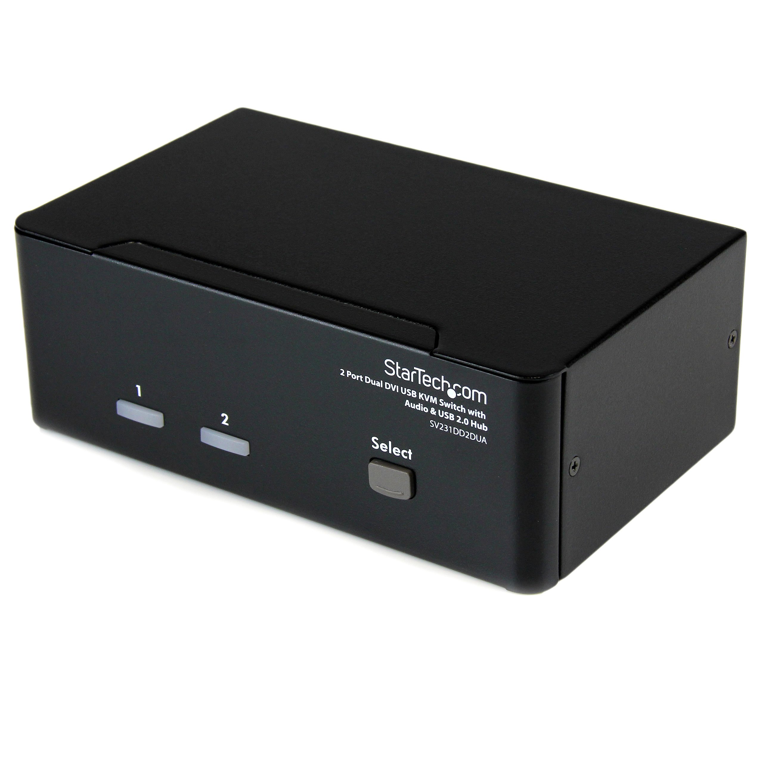 DVI KVM Switch with Audio & USB 2.0 Hub 2Port USB KVM Switch 1920 x 1200