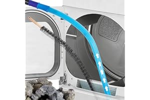 2 Pieces Dryer Vent Cleaning Kit Universal Dryer Lint Vacuum Attachment and Lint Brush Dryer Vent Cleaner Hose Attachment