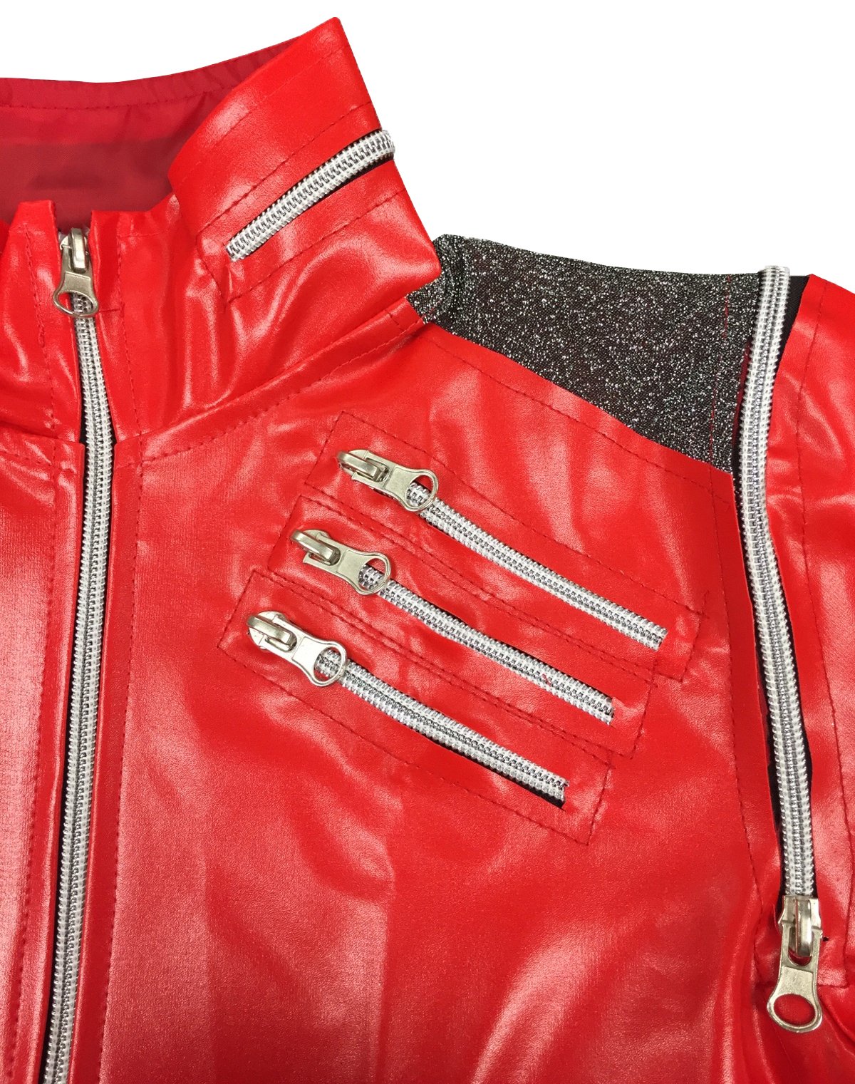 Michael Jackson Childs Deluxe Red Beat It Zipper Jacket Costume
