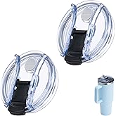 Soledea 40 OZ Tumbler Lid Replacement Fit for Stanley Cup, 2 Pack Tumbler Covers with Lock for Stanley Cup Accessories