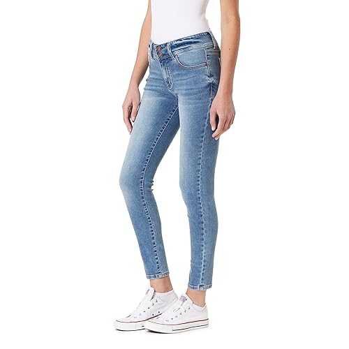 WallFlower Women's Ultra Skinny Mid-Rise Insta Soft Juniors Jeans (Standard and Plus), Maddox, 13