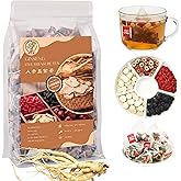 American Ginseng Five Treasures Tea, Kidney Tea Formula with Organic Wolfberry &amp; Mulberry, Traditional Five Treasures Herbal Tea for Men &amp; Women, Six Precious Ingredients Herbal Tea (1 Pack / 30 Bags)