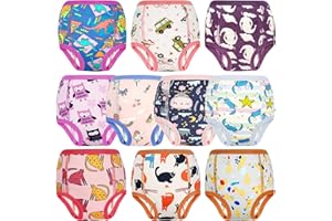 MooMoo Baby Training Underwear 10 Packs Absorbent Potty Training Pants for Boys and Girls Cotton Pee Pants 2T-9T