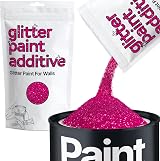 Hemway Dark Rose Pink Glitter Paint Additive 100g for Sparkle in Paint