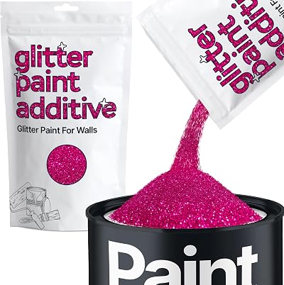 Hemway Dark Rose Pink Glitter Paint Additive 100g for Sparkle in Paint