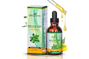 KIKI Green Liquid Mullein Leaf Tincture - Herbal Supplement from Mullein Herb for Lung Cleanse, Respiratory Health, Immune Support, Liquid Supplement Extract 2 fl oz