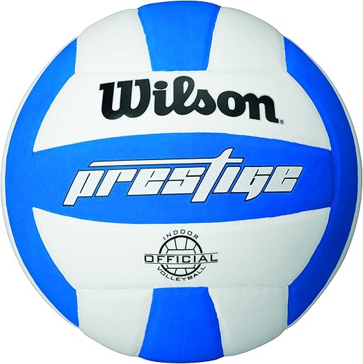 Wilson Prestige Volleyball, White/Blue, Indoor Volleyballs Amazon Canada