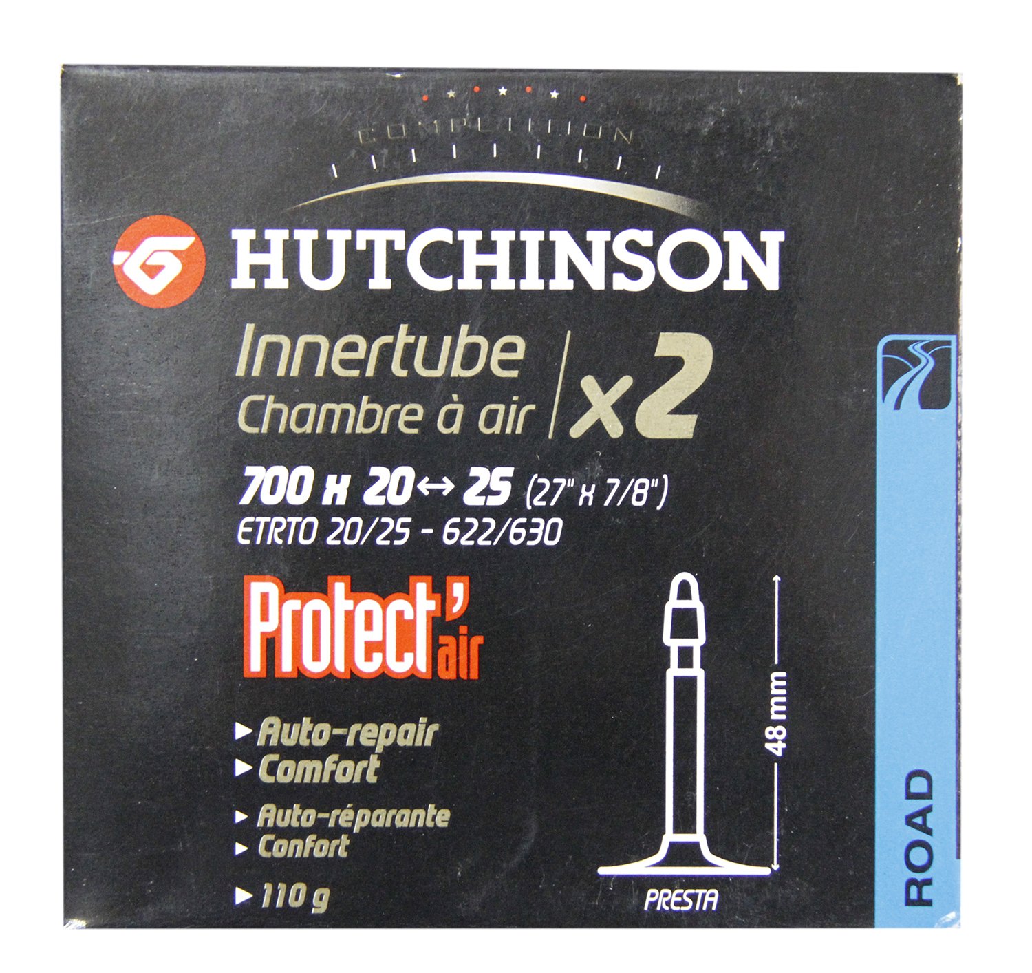 HUTCHINSON 23HP Bicycle Inner Tube 700 x 20 / 25C (18–622 25–630 up)