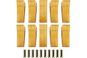 BDI WEAR Parts 10 Pack 230SP Forged Backhoe Bucket Teeth with TF23P Flex Pins for 23 & 230 Series Skid Steer loaders and excavators -10PK