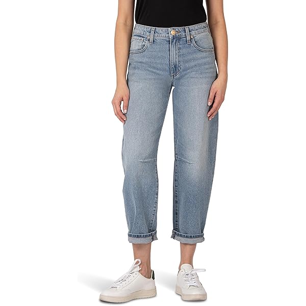 KUT from the Kloth Women's Sienna Baggy Boyfriend Crop Roll-Up Reg