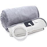 hooga Grounding Blanket for Improved Sleep, Pain Relief, Energy, Inflammation. Grounded Throw, Earth Connected Bedding. Conductive Silver Fiber. Grounding Cord Included. 50x60 Inch Throw.